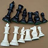 pezzi scacchi plastica grandi + Set di scacchi in plastica Set di scacchi internazionale Set di scacchi completo in bianco ...