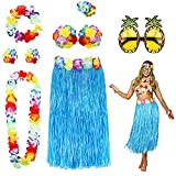 PHOGARY 8PCS Gonna Hula Kit di Accessori per Costumi per Hawaii Luau Party - Ballando Hula con Fiore Bikini Top, ...