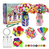 Piashow Kit Artigianale di Fiori per Bambini, DIY kit lavoretti creativi per bambini, Crea Il Tuo Bouquet con Bottoni e ...