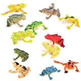 Piccole Figure Rana Decorazione Bambini Giocattoli Plastica 12pcs Colorati