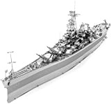 Piececool - Kit per fai da te, modelli di naviere in metallo tagliato al laser, Puzzle, per adulti USS Missouri ...