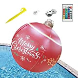PIGMANA Palla di Natale gonfiabile | Grande palla di Natale gonfiabile in PVC da 61 cm | Impermeabile all'aperto gonfiabile ...