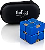 PILPOC theFube Infinity Cube Fidget Desk Toy - Cubo magico infinito in alluminio di alta qualità con custodia esclusiva, robusto, ...