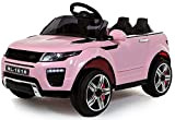 Pink Kids Range Rover Evoque Style 4 x 4 elettrico/batteria Ride on auto 12 V con apertura porte