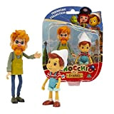 Pinocchio - Blister Con Doppio Personaggio Di Pinocchio Di 9 Cm E Geppetto Di 11 Cm E Accessori, Per Bambini ...