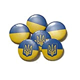 Pinsup 6 Spillette Bandiera Ucraina Forza Ukraine Badge Flag No War No Guerra
