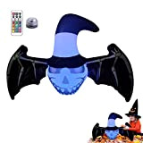 Pipistrello gonfiabile di Halloween con enormi ali nere LED lampada fasciatoio palloncino adatto per decorazioni di Halloween