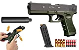 Pistola Giocattolo per Bambini,Shell Ejection Soft Bullet Toygun/Pistol,pistola Giocattolo con Proiettili,espulsione del Guscio,caricatore di Espulsione e Silenziatore,Divertente Gioco All'aperto