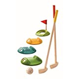PLAN TOYS- Mini Golf-Full Set, Colore Legno, 5683