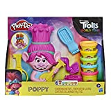 Play-Doh - Poppy Acconciature Arcobaleno (playset con Pasta da Modellare 6 Colori atossici Ispirato al Film d'animazione Trolls World Tour)