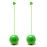 Play Juggling - Coppia di Contact Poi PRO da GIOCOLIERE per Giocoleria - 80 mm - Verde UV