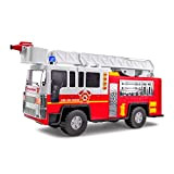 Playkidiz Giocattolo per Camion dei Pompieri da 38,1 cm per Bambini con luci e Suoni della Sirena, Veicolo di Emergenza ...