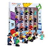 Playmags Magnetic Figures-Community Figures Set di 15 Pezzi -Perfetto per Piastrelle Magnetiche - Confezione di Espansione Magnetic Tiles (15 Figure ...