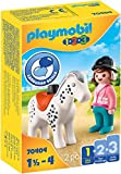 Playmobil 1.2.3 70404 - Fantina con Cavallo, dai 18 Mesi ai 4 Anni
