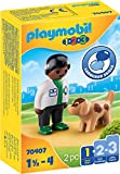 Playmobil 1.2.3 70407 - Veterinario con Cagnolino, dai 18 Mesi ai 4 Anni