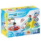 Playmobil 1.2.3 Aqua 70635 Isola con Dondolo Acquatico, Gioco Galleggiante per la Vasca da Bagno per Bambini Piccoli, Primo Giocattolo ...