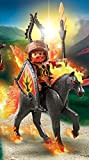 PLAYMOBIL 9882 Cavallo da fuoco con cavaliere (Burnham Raiders) (imballaggio in pellicola)