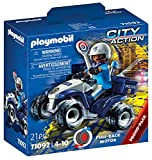 Playmobil City Action 71092 Quad Polizia, con Motore Pull-Back, Giocattoli per Bambini dai 4 Anni