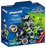 Playmobil City Action 71093 Quad Pilota da Corsa, con Motore Pull-Back, Giocattoli per Bambini dai 4 Anni