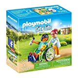 PLAYMOBIL City Life 70193 - Paziente con sedia a rotelle, Dai 4 anni