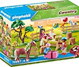 Playmobil Country 70997 Festa di Compleanno al maneggio dei Pony, Giocattoli per Bambini dai 4 Anni
