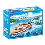 Playmobil Family Fun- Motoscafo con Gommoni, dai 4 Anni, 70091, Multicolore