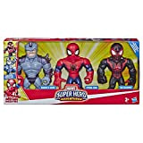 Playskool E4842EU4 Heroes Mega Mighties Marvel Super Hero Adventures Web Warriors, confezione da 3 pezzi, Spider-Man, Kid Arachnid, Marvel's Rhino, ...