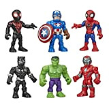 Playskool Heroes Marvel Super Hero Adventures 12,5 cm, Set da 6 Pezzi con Spiderman e Hulk, per Bambini dai 3 ...