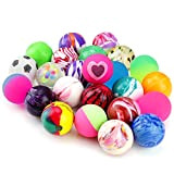 Pllieay 24 palline rimbalzanti per bambini, 25 mm, colore misto per feste, bomboniere per bambini, 24 pezzi