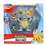 Pokemon Battle Figura Multi 5 Pack - Blastoise, Munchlax, Larvitar, Eevee & Pikachu - Nuova Ondata 2020 - Dettagli Autentici