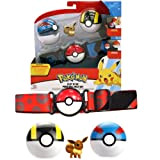 Pokemon Clip N Go Cintura Set Eevee & Pokeball – Include 1 Personaggi da 5 cm, 1 Cintura e 2 ...