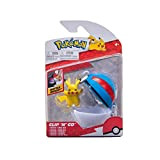Pokémon PKW2660 Clip'n'Go Pokéball – Pikachu & Guter Ball – Poké ball ufficiale con statuetta dettagliata da 5 cm