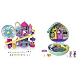 Polly Pocket HBT13 - parco a tema arcobaleno unicorno divertente, 3 diverse attrazioni del parco a tema, 7 aree giochi, ...