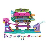 Polly Pocket - Pollyville Casa sull'Albero dei Cuccioli, playset a 5 piani, 15+ pezzi gioco: 2 bambole, veicolo, 4 animali ...