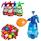 Pompa per palloncini d'acqua con 500 palloncini - 3 in 1 gonfiatore per aera/acqua e bottiglia spray, kit per pompa ...