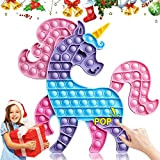 Pop It Unicorno,Poppit Fidget Toys Giochi per Bambini Popit Gioco Antistress Pop it Gigante Figet Spielzeug Poppit Regalo di Natale ...
