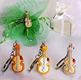 Portachivi in resina colorata a forma di chitarra/violino con coccinella rossa portafortuna disponibile in diversi colori assortiti - Bomboniere compleanno,feste ...