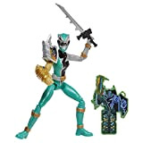 Power Rangers Dino Fury Green Ranger con manica Sprint 15 cm Action Figure Toy, Dino Fury Key, Sciabola Chromafury, Multicolore