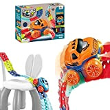 PPAASS Changeable Track with LED Light up Race Car, Pista Macchinine Giocattolo per Bambini, 46/92/138/184 pz, Bambini Flessibile Pista Macchinine ...