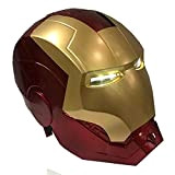 PRETAY Marvel Avengers Avengers Iron Man Maschera per Adulti Halloween incandescente Creative Kids Glowing Casco Giocattoli,Iron Man (Color : Red, ...