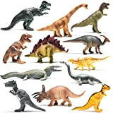 Prextex 12 Dinosauri Giocattoli in Plastica dall'aspetto Realistico per Bambini, Gigante Assortiti Pezzi compreso Indominus Rex, T rex, Giganotosaurus Dinosauro ...