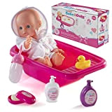 Prextex 8 Pezzo Doll Set bagno con la bambola, vasca da bagno, accappatoio e Accessori Bagno - Baby Doll Dalia ...