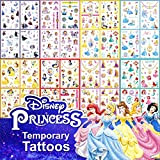 Principessa Disney Tatuaggi Bambini, CAYUDEN 40 Fogli Tatuaggi Temporanei Serie Disney Princess Adesivi per Tatuaggi di Cartoni Animati per Ragazze ...