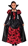 Principessa Vampira - Costume Vampira Bambina Halloween inclusivo di Vestito da Vampira con Colletto - Travestimento Ragazza Halloween (10-12 Anni)