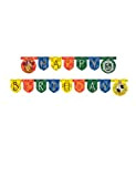 Procos- Festone Compleanno Happy Birthday Harry Potter Hogwarts Houses in Carta FSC, Multicolore, PR93371