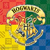Procos- Tovaglioli Carta FSC Harry Potter Hogwarts Houses (33x33cm, Doppio Velo), 20 Pezzi, Multicolore, taglia unica, 93366
