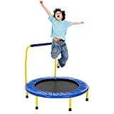 Profun Trampolino elastico per bambini Indoor con corrimano di sicurezza, mini trampolino 36 '' per esterno / interno, sicuro e ...