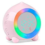 PROKING Sveglia Digitale Bambina, Sveglie Digitale per Bambini per Ragazze Ragazzi con Luci Colorate Sveglia Senza Ticchettio Sveglia da Comodino ...