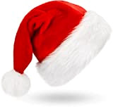 Ptsaying Cappello di Babbo Natale per bambini, Cappellini Natale Peluche Unisex, Cappellino Babbo Natale Rosso e Bianco per Le Feste ...