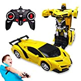 Pup Go 2 in 1 Macchina Telecomandata Robot Transformers Giocattolo per Bambini, Ricaricabile 360° Rotante Acrobazia con Suono e Luci, ...
